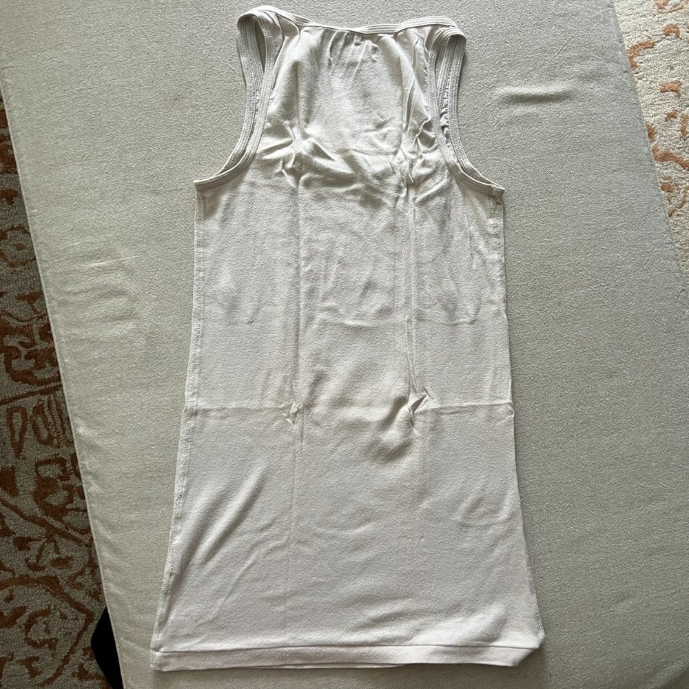 RARE Ruehl Gray Floral Tank Top EUC Sz L - Picture 5 of 5